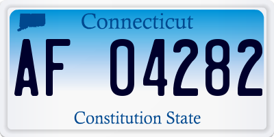 CT license plate AF04282