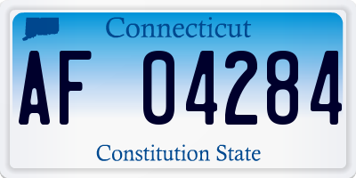 CT license plate AF04284