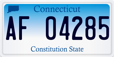 CT license plate AF04285