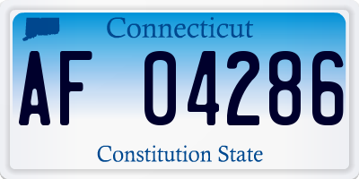 CT license plate AF04286