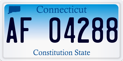 CT license plate AF04288