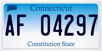 CT license plate AF04297