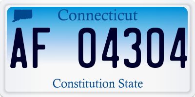 CT license plate AF04304