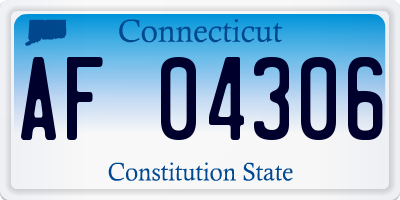 CT license plate AF04306
