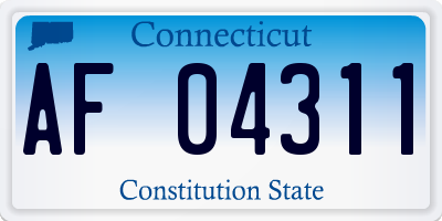 CT license plate AF04311