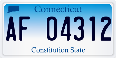CT license plate AF04312
