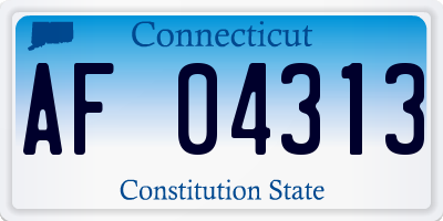 CT license plate AF04313