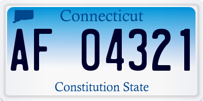 CT license plate AF04321