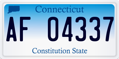 CT license plate AF04337
