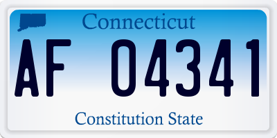 CT license plate AF04341