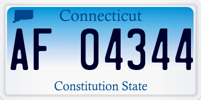 CT license plate AF04344