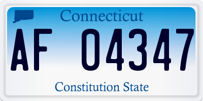 CT license plate AF04347