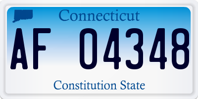 CT license plate AF04348
