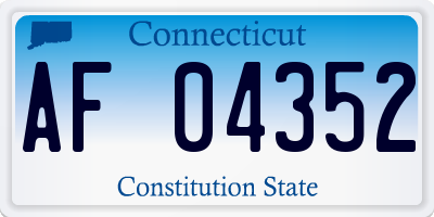CT license plate AF04352