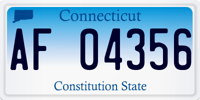 CT license plate AF04356