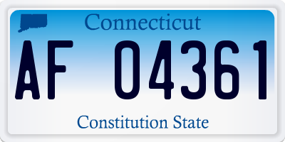 CT license plate AF04361