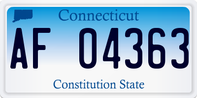 CT license plate AF04363