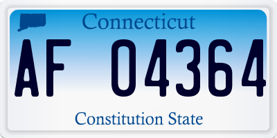 CT license plate AF04364