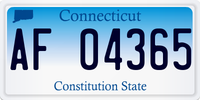 CT license plate AF04365