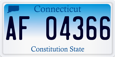 CT license plate AF04366
