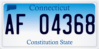 CT license plate AF04368