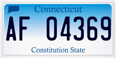 CT license plate AF04369