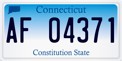 CT license plate AF04371