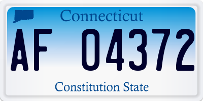 CT license plate AF04372