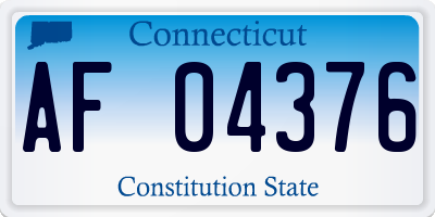 CT license plate AF04376