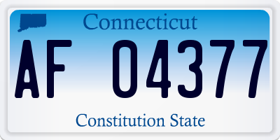 CT license plate AF04377