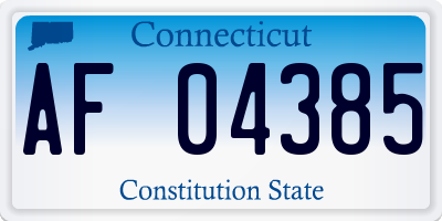 CT license plate AF04385