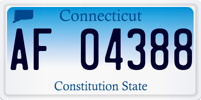 CT license plate AF04388