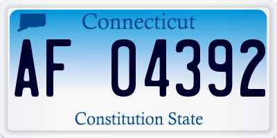 CT license plate AF04392