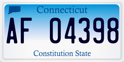 CT license plate AF04398