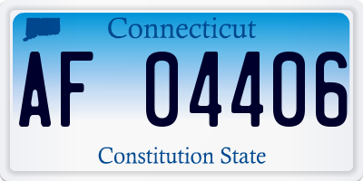 CT license plate AF04406