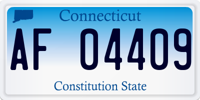 CT license plate AF04409