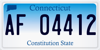CT license plate AF04412