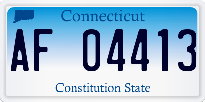 CT license plate AF04413