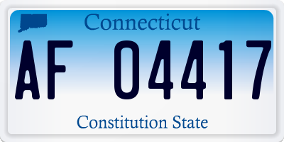 CT license plate AF04417