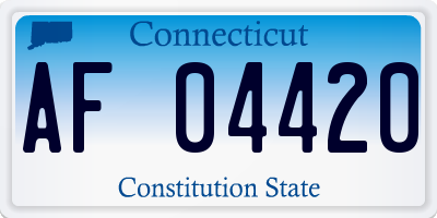 CT license plate AF04420