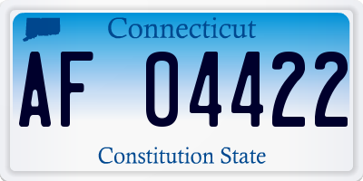 CT license plate AF04422