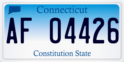 CT license plate AF04426