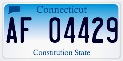 CT license plate AF04429