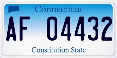 CT license plate AF04432