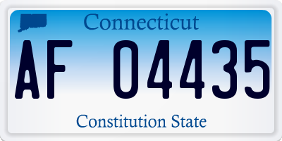 CT license plate AF04435