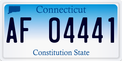 CT license plate AF04441