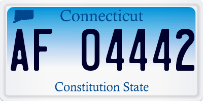 CT license plate AF04442