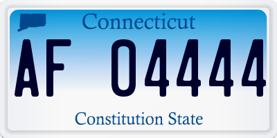 CT license plate AF04444
