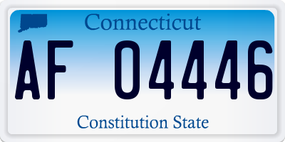 CT license plate AF04446