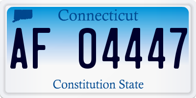CT license plate AF04447
